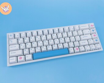 116 Piece Cherry Profile PBT Subdye Glacier Freeze KeyCap Set