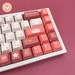 Strawberry Mochi Daifuku KeyCap Set - 129 Piece Cherry Profile PBT Subdye 