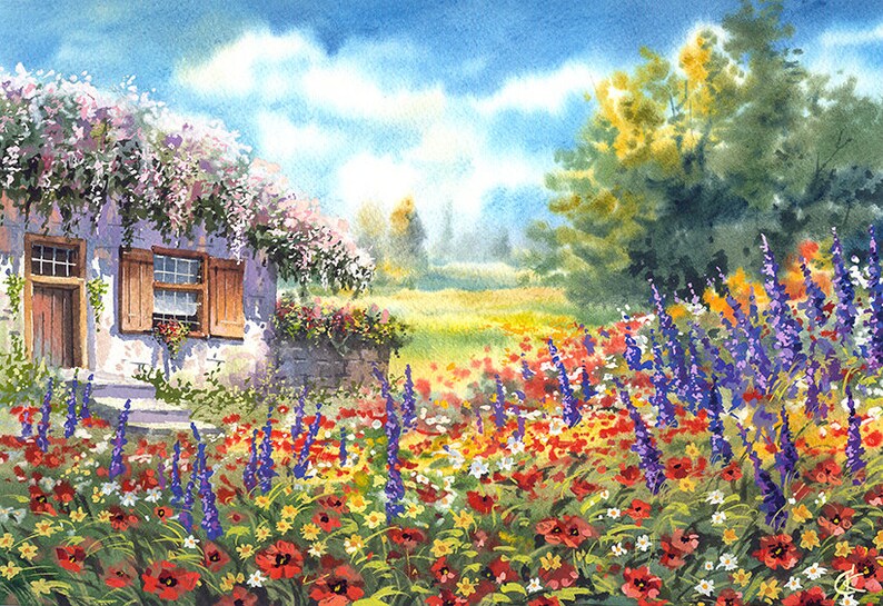 Digital Prints of Original Painting JPEG File of Watercolor Etsy