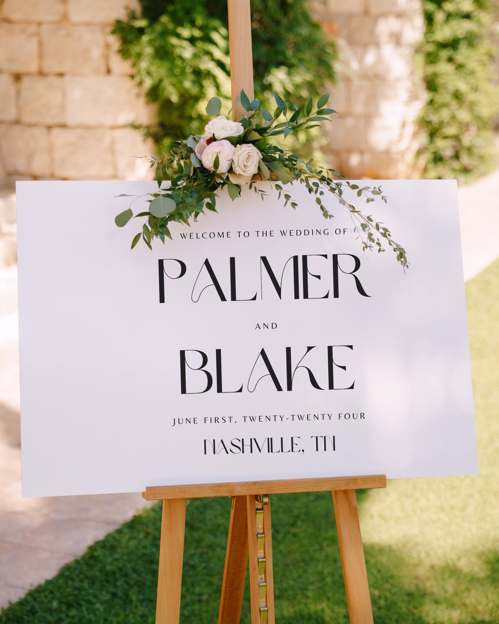 Modern Wedding Sign Template, Wedding Welcome Sign Decor, Minimalist ...