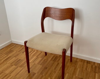 Wunderschöner Stuhl 1 aus 6 Teak No. 71 von Nils O Møller, 1960er, Dänemark