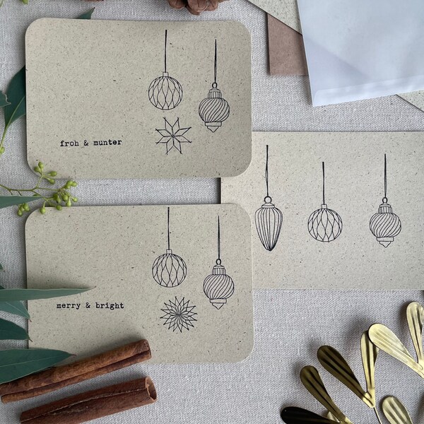 Christmas Cards Without an Envelope Etsy