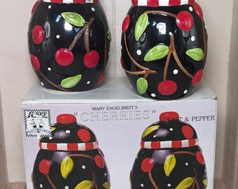 Mary Engelbreit Big Cherries Salt and Pepper Shakers