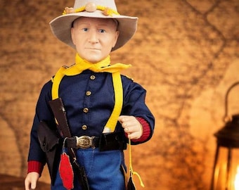 Vintage John Wayne Effanbee Doll, Western - 1980s- 18"