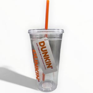 Dunkin Donuts Tumblers Dunkin’ Iced Tumbler With Dunkin’ Cup Keychain 24 oz NWT
