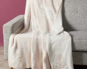 Pastel Pink Skull Throw Blanket: Super Soft Cupcakes and Cashmere