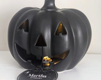 Martha Stewart Jack O Lantern Ceramic Light up LED