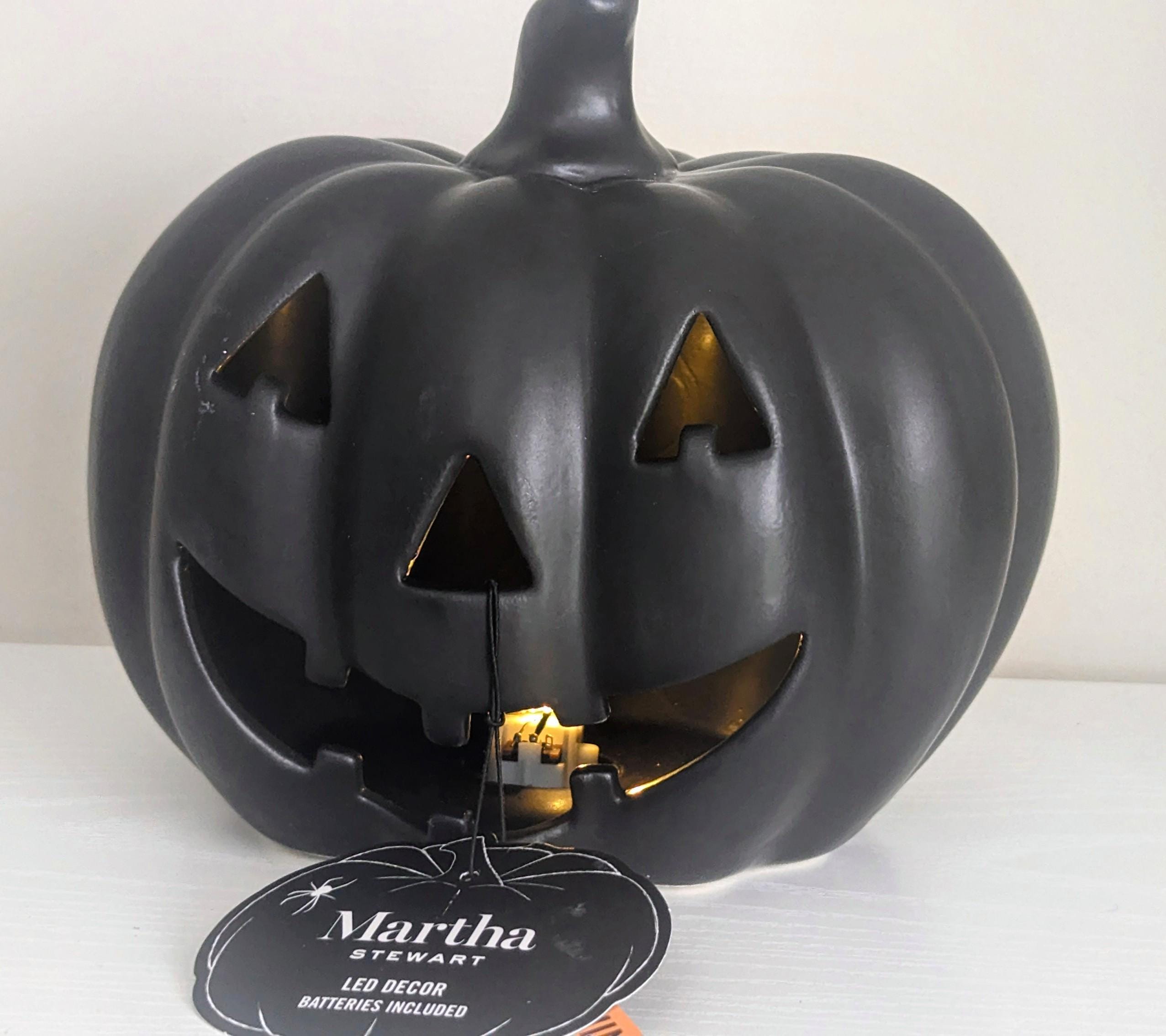 Martha Stewart Jack O Lantern Ceramic Light up LED