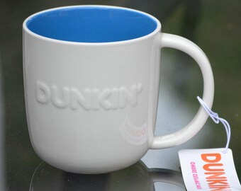 Dunkin Donuts White and Blue Ombre Mug