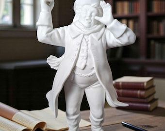 Vintage Department 56, White Bisque, Town Crier, Porcelain, Home Decor, Figurine