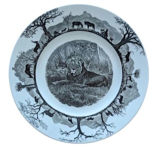 Wedgwood Etruria WWF Kruger Lion Plate, Animal Collector Plate, Collectible Plate, Wildlife Gift