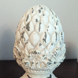 Vintage Garden Artichoke Statue, Outdoor Decor, Finial
