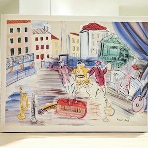 Raoul Dufy Lithograph Print, The Three Masks Les Trois Masques, Collectible, Wall Art, Home Decor