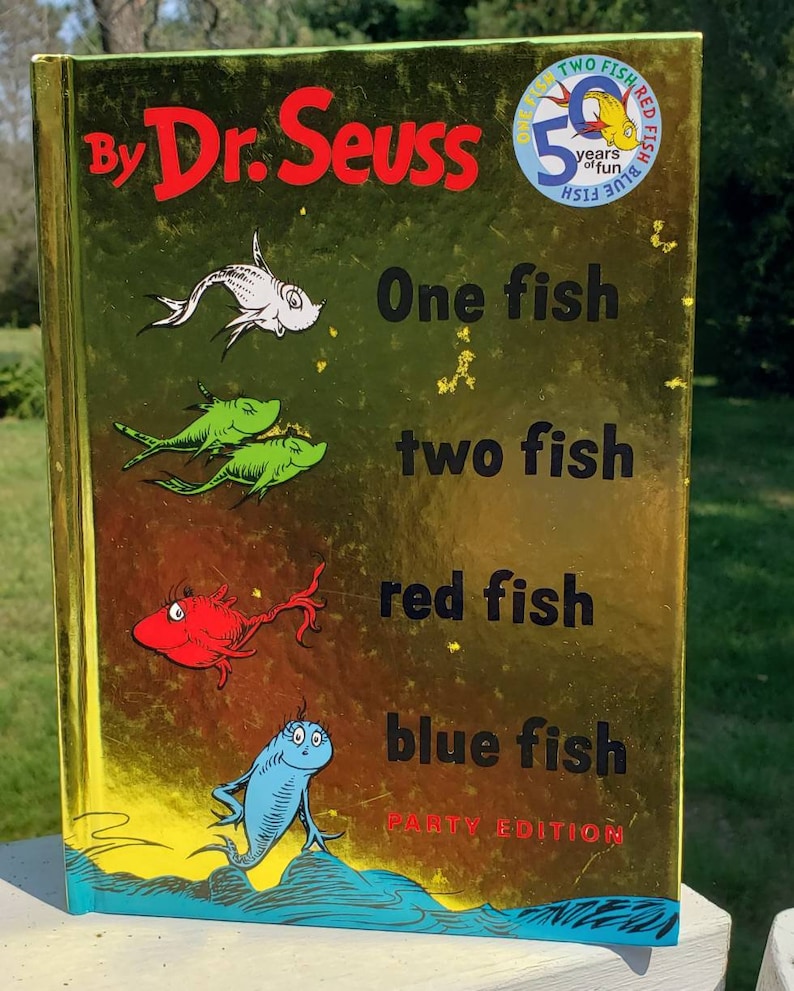 Dr Suess One Fish Two Fish Red Fish Blue Fish and Erasers - Etsy