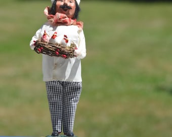 Byers Choice Caroler Figurine, 3 French Hens Chef from the 12 Days of Christmas Collection