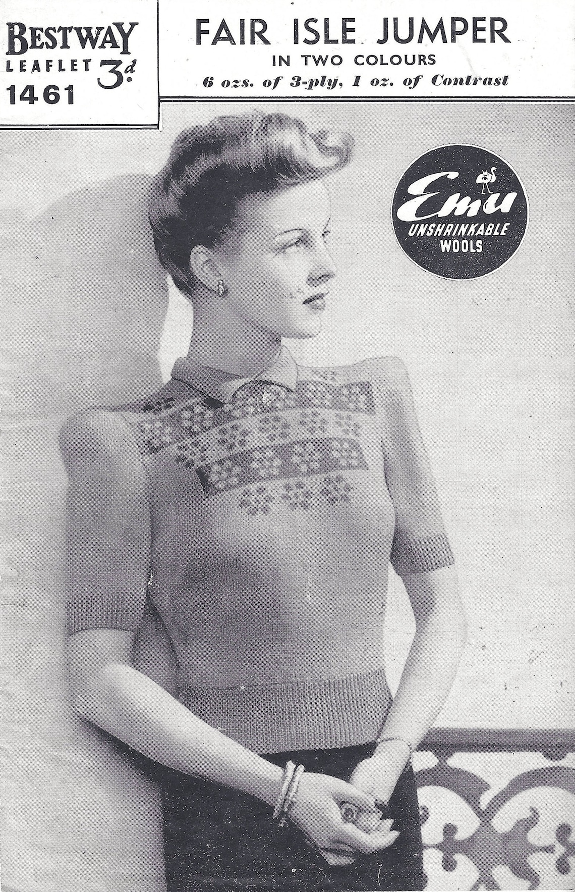 Ladies' Fair-isle Jumper Knitting Pattern - Etsy