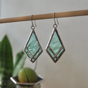 Earrings: Stained Glass -Susonosen- | PidegoArt