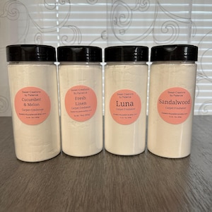 Scented Carpet Powder | Choose Your Fragrance | 16 or 32 oz | Carpet Dust | Carpet Refresher | Scented Carpet and Upholstery Deodorizer