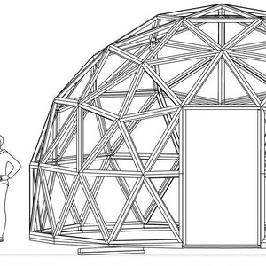 20ft / 6m Geodesic Dome DIY Build Plans NO HUBS Imperial and Metric image 3