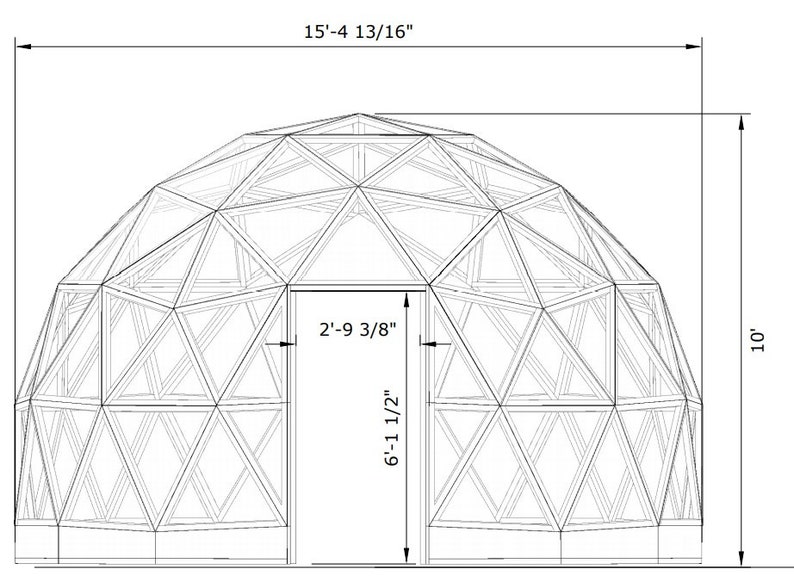 15' AND 10' Geodesic Dome Woodworking Carpentry Plans Etsy