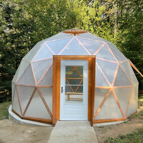 Plans de construction de bricolage dôme géodésique de 20 pi / 6 m (impérial et métrique)