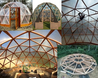 DOMESTEAD PACK - Combination Geodesic Dome DIY Build Plans No Hubs (Imperial and Metric)