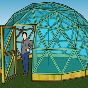 15ft / 4.5m Geodesic Dome DIY Build Plans NO HUBS Imperial and Metric image 3