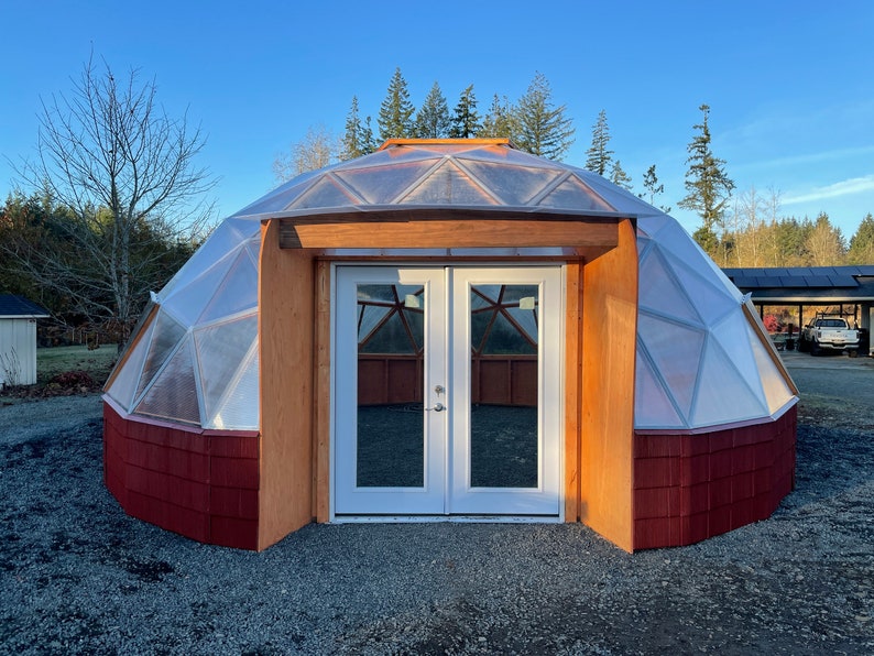23ft / 7m Barn Dome 4v Geodesic Dome DIY Build Plans NO HUBS Etsy