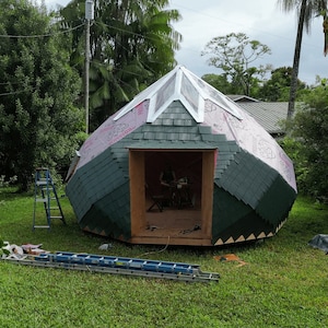20' / 6m Zome Geodesic Dome DIY Build Plans NO HUBS Imperial and Metric image 1