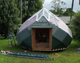 20' / 6m Zome! Geodesic Dome DIY Build Plans NO HUBS (Imperial and Metric)