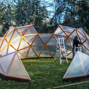 15'/5m and 10'/3m Two Geodesic Dome DIY Build Plans NO HUBS Woodworking (Imperial and Metric)