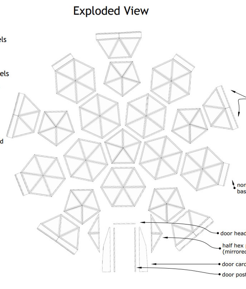 20ft / 6m Geodesic Dome DIY Build Plans NO HUBS Imperial and Metric image 7