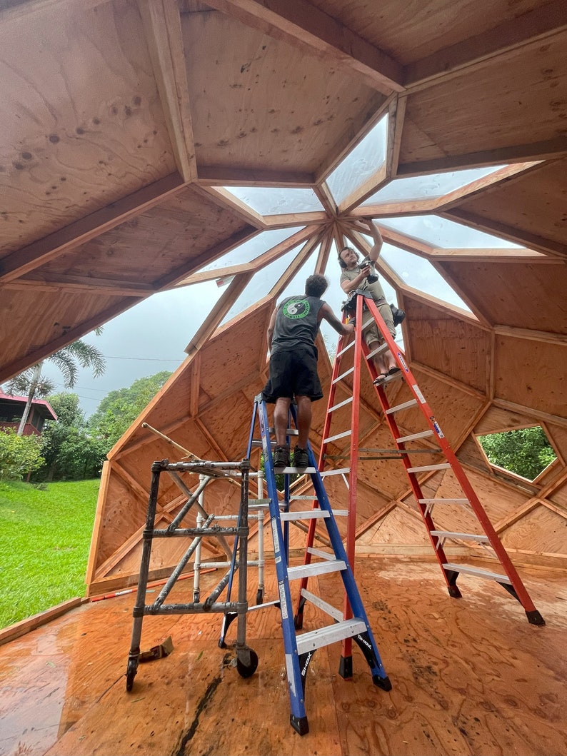 20' / 6m Zome Geodesic Dome DIY Build Plans NO HUBS Imperial and Metric image 5