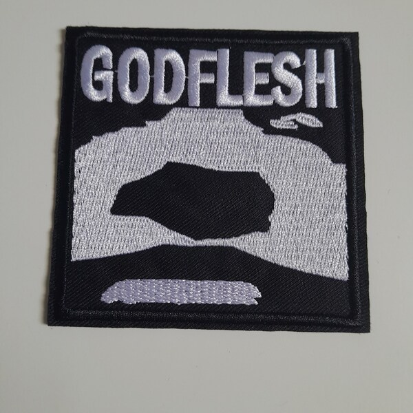 Godflesh Face Embroidered Iron On Patch Industrial Stoner Rock Doom Heavy Metal Band Badge Jesu New