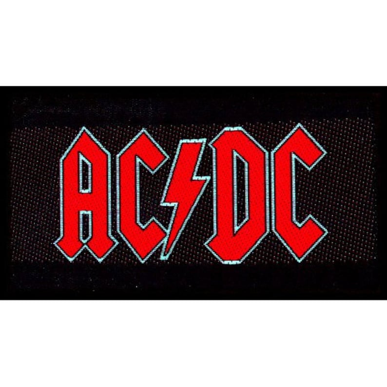 AC/DC Classic Red Logo Embroidered Iron Patch Hard Rock Band - Etsy UK