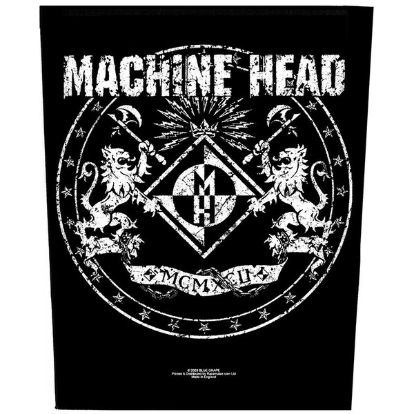 Machine Head Crest Large Back Patch Heavy Metal Band Badge New