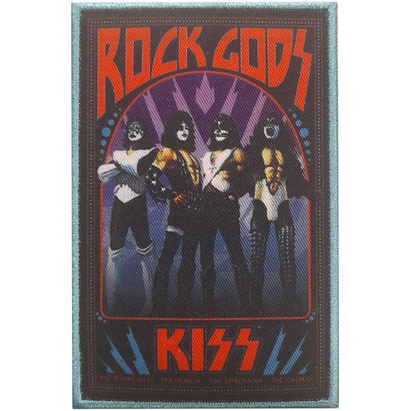 KISS Rock Gods Licenza Ufficiale Cucire Su Patch Glam Heavy Metal Band Badge Nuovo