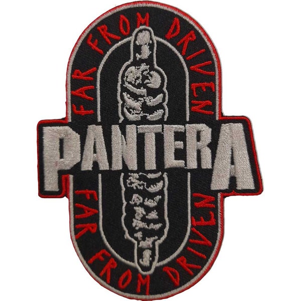 Pantera Far From Driven Official Licensed Embroidered Iron On Patch Heavy Metal Band Badge New