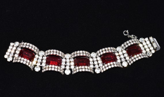 Remarkable Ruby Remarkable KRAMER Ruby RED Baguettes & Clear Round Sp… - Gem