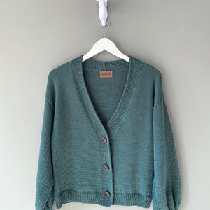 Cable Knit Cardigan. Green Sweater. Handknit Women Cardigan. Autumn Wear. Hand Knit Sweater for Women. Gift for Her. DOSSOVA Cardi. image 7