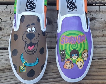 Scooby Doo Shoes Velma Fred Shaggy Daphne Custom Vans Toms Converse