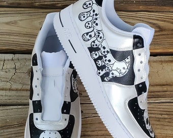Skull Drip Nike Air Force Ones Custom AF1s Painted Shoes