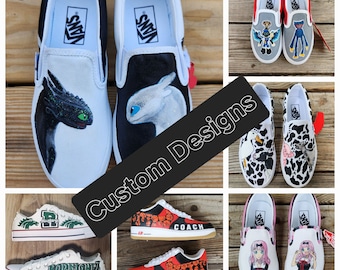 Custom Hand Painted Shoes/Vans/Converse/Nikes