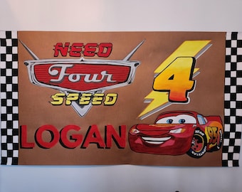 Custom Hand Painted Birthday Banner, Party Decoration