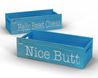 Caja decorativa de baño con forma de "Buen Trasero" / Almacenamiento de papel higiénico estilo rústico