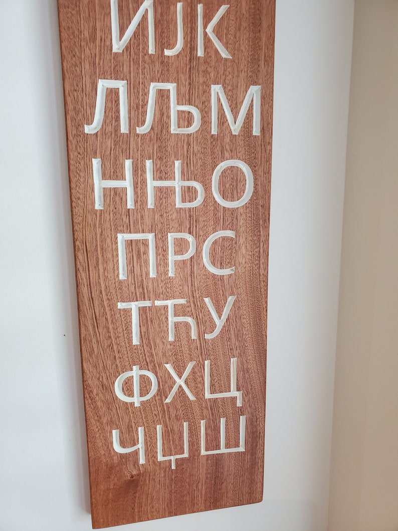 Serbian Cyrillic Alphabet Azbuka Wall Art | Etsy