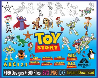 Toy Story svg bundle , toy story clipart, toy story png, toy story files vector, toy story svg, svg vector toy story svg files cartoons svg