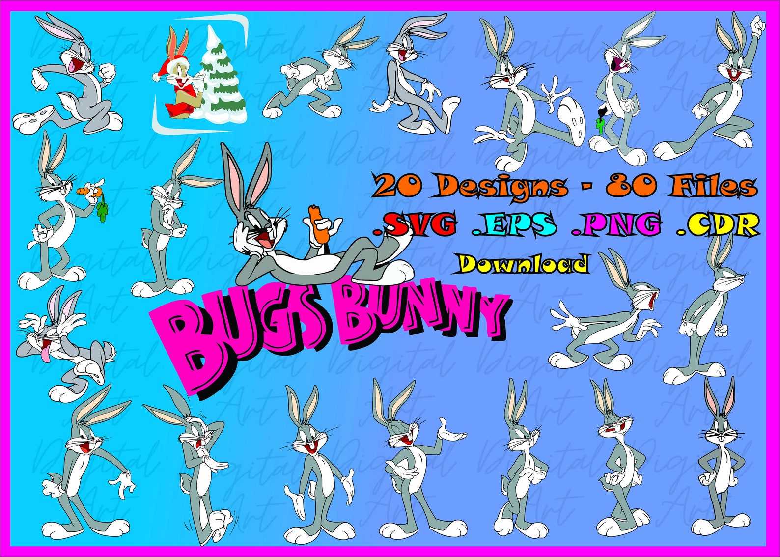Bugs Bunny Svg Files Bugs Bunny Svg Bundle Pack Files Files - Etsy
