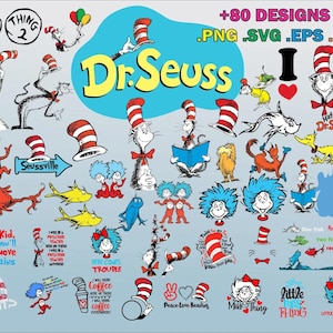cartoon, cartoons, Dr euss svg bundle, dr day, dr se files, Dr. euss svg, vector, Dr. S Bundle, Dr. S pack, huge packs svg cat in the hat