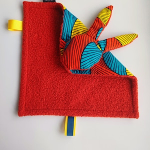 Baby Schmusetuch|Häschen |Afrikanischer Wachs Stoff| Baby Lovey|Baby Andenken| Baby Geschenk | Ankara Decke|Babyparty Geschenk|Taufgeschenk|Boucle